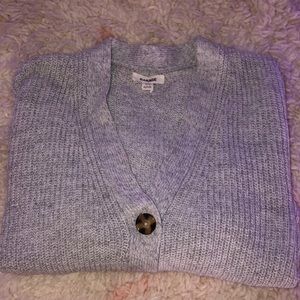 Low V-neck, 3 button sweater! (Cropped kind of)